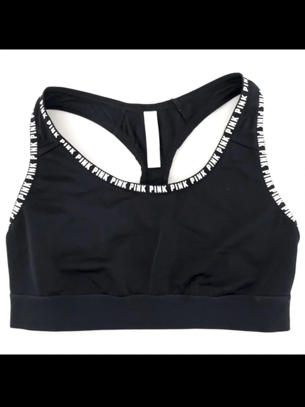 PINK Victoria’s Secret Black Light Support Racerback Sports Bra